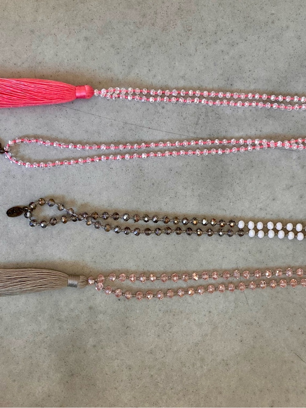 Zacasha Beaded Tassel Necklaces - Set of Two